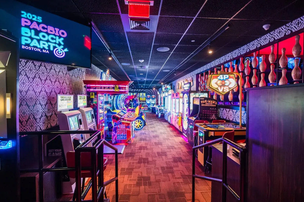 PacBio Block Party arcade gaming area